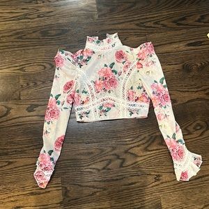 pretty little thing, turtle neck crop top